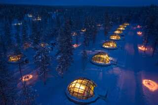 Отель Kakslauttanen Arctic Resort - Igloos and Chalets Саариселькя Стеклянное иглу (для 2 взрослых)-1